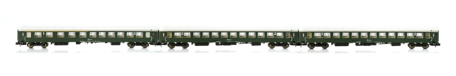 Jägerndorfer Collection JC61304 - N  3-tlg Personenwagenset UIC-X in Grün der ÖBB; Ep. IV